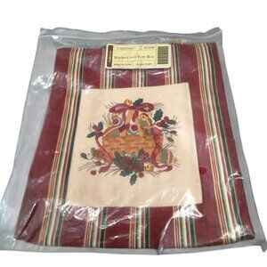 LONGABERGER HOLDIAY 2005 TOTE BAG HOLIDAY STRIPE  NEW IN PACKAGE #23154166 CB1